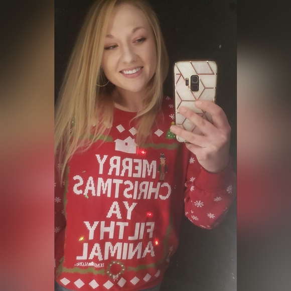 Size L Light Up Christmas Sweater WORN ONCE - Picture 5 of 5